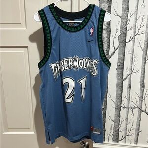Vintage Nike Minnesota Timberwolves Kevin Garnett Jersey NBA Y2K